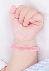 beautiful pink soft silicone chewable bracelet for babies